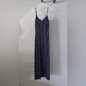 Michael Kors Navy and Gold Floral Dress size large EUC